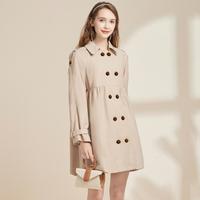 限尺码：Artka 阿卡 钜惠价】春秋装热卖】双排扣宽松风衣女小个子中长款大衣外套