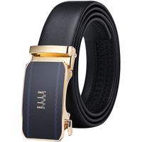 ELLE HOMME男士皮带男腰带真皮自动扣头层牛皮商务裤带高档 【专柜礼盒】902079A-耀光金色 115cm ~130(可修剪)