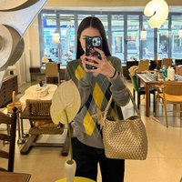 ECODAY 大容量 女士托特包  香槟色