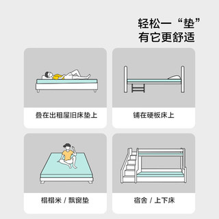 林氏生活记忆绵床垫软垫海绵垫子宿舍床垫单人上下铺 4cm厚 0.9*2.0m 【4cm】蓝白