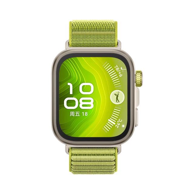 华为 WATCH FIT 4 Pro 智能手表 44.5mm 原野绿 编织表带（北斗、GPS、血氧）