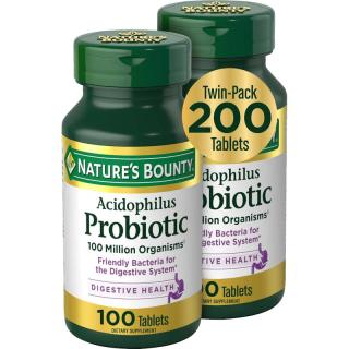 自然之宝 Bounty 自然之宝 益生菌片剂 促进消化100粒*2