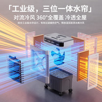 VCJ【德国品牌】 冷风机空调扇制冷水冷电冷风扇加水冷气机家用空调扇加冰空调扇制冷风扇大风量 【0.6米高适用10-15平方】15L大水箱机械款