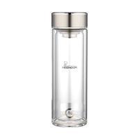 希诺双层玻璃杯抗菌隔热高档车载水杯男2025钛杯泡茶杯子XN-9103K