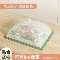 派耀 PAIYAO 派耀 简约防虫菜罩-0307 饭菜罩 方形绿色 长70cm×宽50cm 加密网孔 防尘防虫 加粗骨架