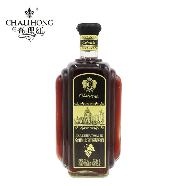 查理红 金爵士葡萄露酒1L装低度女士果露酒7%vol甜红葡萄露酒清仓