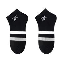 锐步（Reebok）【特惠秒杀】四季通用短袜透气吸汗防臭棉袜短筒船袜休闲运动袜 黑色 （2双装） 均码