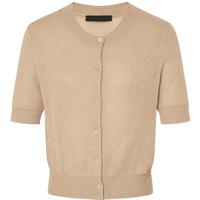 马海毛绵羊毛泡泡袖针织开衫女装