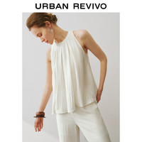 UR2025秋季新款女装简约优雅气质无袖罩衫衬衫UWM250082
