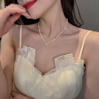 花饰庄园 巴洛克淡水珍珠项链优雅气质简约淡水贝壳云朵一贝子颈链 淡水珍珠 贝壳云朵 项链