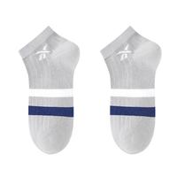 锐步（Reebok）【特惠秒杀】四季通用短袜透气吸汗防臭棉袜短筒船袜休闲运动袜 浅灰 （2双装） 均码