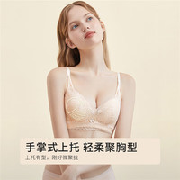 都市丽人 文胸聚拢蕾丝舒适透气性感内衣女胸罩2B32D7 桃杏色 32/70C杯