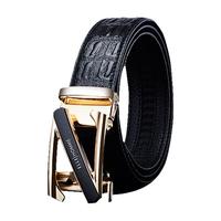 ELLE HOMME法国男士皮带男头层牛皮男士腰带真皮自动扣老公 【专柜礼盒】902081枪色磨砂 110cm -130cm(可修剪)