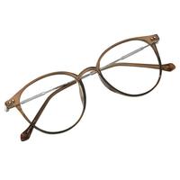 蔡司(ZEISS)超轻冷茶色素颜眼镜高级感防蓝光近视眼镜框防辐射专业可配度数