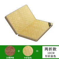 夏天 环保椰棕床垫1.5米1.8米棕垫偏硬棕榈垫子榻榻米折叠床垫定做 床垫椰棕+针织金色10cm厚 1800mm