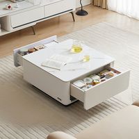 林氏家居茶几现代简约奶油风客厅家用岩板林氏木业LH193