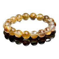 珥柒名都水晶天然黄胶花手链时尚俏色黄胶花手串 黄胶花手链 1112mm（17颗左右