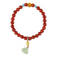 珥柒南红玛瑙气质素雅手串好运玉莲蓬鸿运蜜蜡转运珠女款森系百搭 南红玛瑙-莲蓬款【6mm】