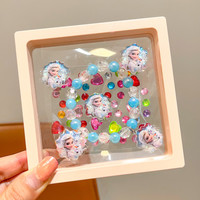 娃们 艾莎公主手链儿童女童戒指饰品串珠宝宝套装脸贴可爱礼物首饰配饰