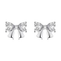 琪苗芃999纯银蝴蝶结耳钉女小众设计高级感耳环2025养耳洞气质耳饰 【999银】熔岩蝴蝶小耳钉