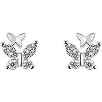 琪苗芃999纯足银耳钉女2025新年款养耳洞耳饰实用甜美轻奢 【999足银】双蝴蝶耳钉