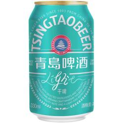 青岛啤酒 干啤轻干系列 0糖 330mL 24罐 整箱装