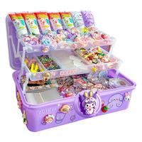 移动端、京东百亿补贴：丹米琦 奶油胶咕卡贴纸套装儿童女孩玩具diy手工创意礼盒公主过家家咕卡盘贴纸贴画玩具 紫色465件套