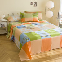 多兰诗 纯棉老粗布床单机洗四季床单