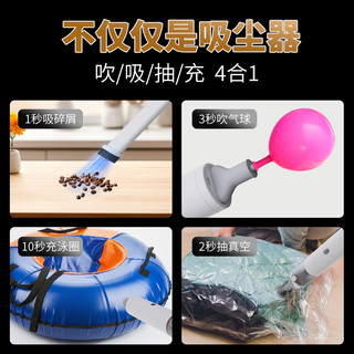 Lydsto车载吸尘器手持大吸力车家两用吸尘器吸吹两用无刷电机  米家生态链吸尘器 小米白吸尘器 单吸尘+16000Pa吸力-小米白