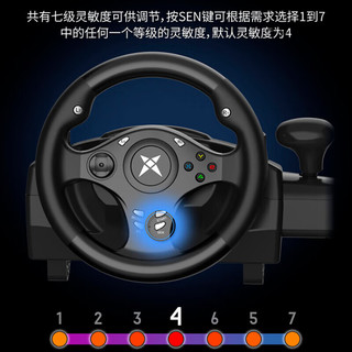 KETENG科腾pc电脑电视赛车游戏方向盘 仿真模拟驾驶器PS4XBOX ONE安卓盒子游戏机欧卡2飞车飙酷车神2方向盘 黑色_【4合一支持PC_PS3_智能电视机顶盒】