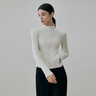 gigt瑜伽服女春夏外套修身立领长袖运动上衣透气跑步衣 深紫色 S