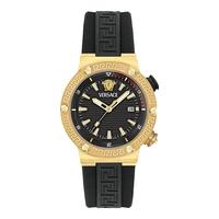 范思哲(VERSACE)手表男瑞士高奢日历夜光男士手表时尚石英男表/ VE8G00324 闪耀黑金 43mm 【2+2四年联保】