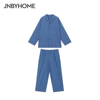 JNBYHOME江南布衣25春全棉翻领衬衫家居服套装睡衣格纹长袖女
