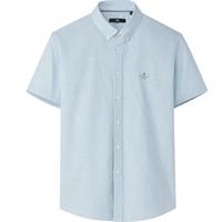 海澜之家(HLA)短袖衬衫男夏季25新纯棉时尚条纹透气衬衣男 61 39 170/88A 推荐127~136斤