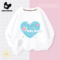 Mini PEPCO mini小猪班纳爱心女童长袖打底衫秋衣2025新款纯棉儿童t恤上衣秋