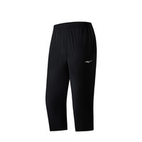 鸿星尔克运动七分裤男士夏季短裤透气裤子爸爸速干裤运动裤 礁石蓝 XXXXL