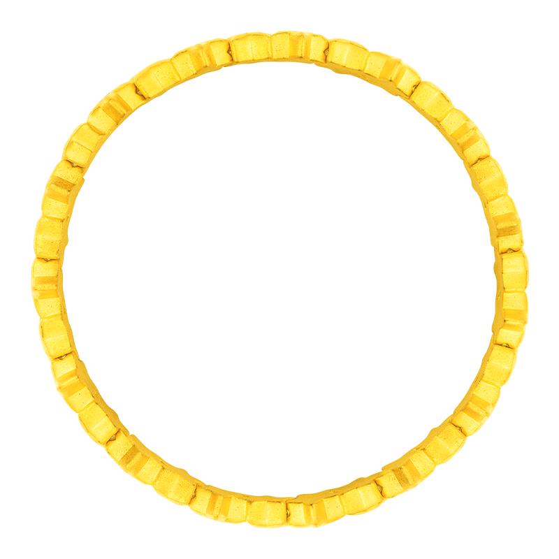 周大福SOINLOVE 宝藏女孩 粉色星梦黄金足金弹力手镯女VR1446 VR1446（小版）