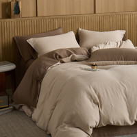 madama 全棉四件套 床单款 卡其色 1.2m床