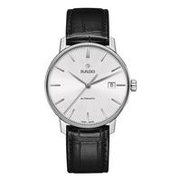 RADO 雷达 晶璨经典系列 R22860015 男士机械腕表 37.7mm 白色 黑色 皮革
