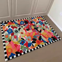 若奈 Rinoart 摩洛哥织“麦肯花园”彩色多巴胺客厅床边毯地毯玄关入户地垫 麦肯花园 600MMx900MM