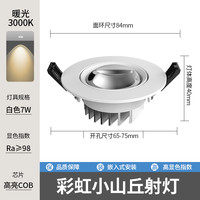 天驷 刀片彩虹小山丘 射灯 7W 暖光3000K 白杯