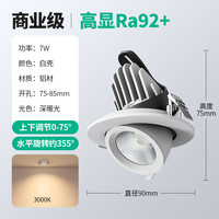 铜之光 TONZG 嵌入式射灯象鼻灯 led洗墙射灯 7W暖光3000K 防眩