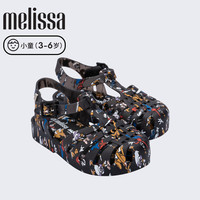 Melissa梅丽莎25年小童孤品限量入时尚凉/拖果冻芭蕾单鞋QC 黄色5 19/20