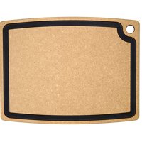 epicurean 厨房两面案板砧板切菜板 44x33cm 自然色石板色 防霉带凹槽