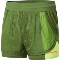 Saucony索康尼夏季女子带内衬吸湿速干跑步运动竞速短裤二合一