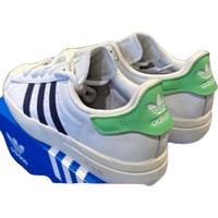 阿迪达斯 （adidas）休闲鞋女鞋夏季新款三叶草运动鞋小白鞋学生低帮板鞋GV9543 GW9587白色绿尾 36