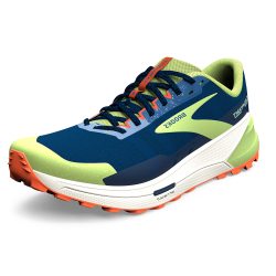 Brooks 成人 男性 运动鞋 1103991D490 越野跑鞋 轻量化 活跃 NavyFirecrackerSharp Green 尺码9