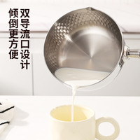 无涂层小奶锅日式雪平锅宝宝辅食锅不锈钢婴儿家用泡面汤锅 316L【18CM带盖+304蒸笼】加厚五层钢 送检测液