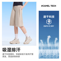 CAMEL骆驼运动速干短裤女2025夏季跑步裤子短裤休闲宽松五分裤 【清爽速干 出汗不黏腻】幻影黑，女款，J25BA66054 2XL