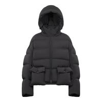 波司登(BOSIDENG)【清仓】反季泡芙羽绒服女短款脱卸帽新国标运动外套 幻夜黑-自然光8633 M 165/88A